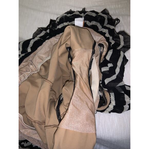 Jean Paul Gaultier Soleil Swimsuit 44 One Piece Mesh Striped Vintage - Picture 6 of 8